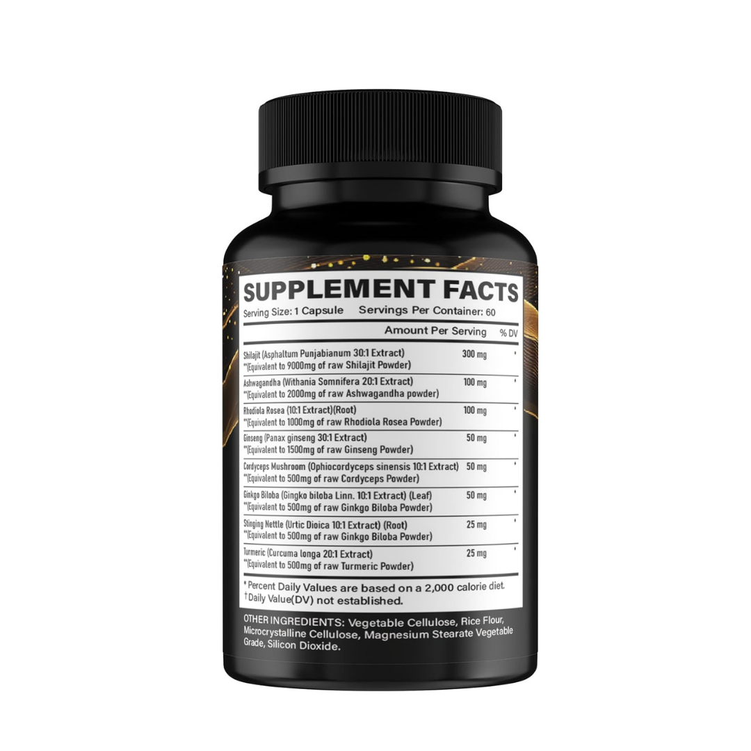 Fórmula Avanzada 8 en 1  Shilajit Blend Premium - BLACK FRIDAY